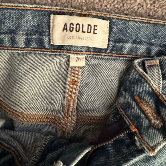 Agolde Light Blue Flare & Wide Leg Jeans Magda - Picture 6 of 7